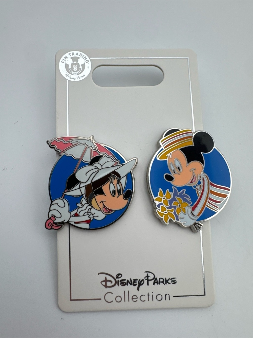 Mickey and Minnie as Mary Poppins and Bert - 2 PIN SET Disney Collection Pin